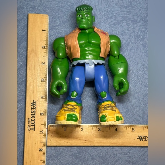 Iconic Rare Preowned Marvel 2002 Playwell Incredible Hulk Kids Toy Figure - Picture 16 of 17